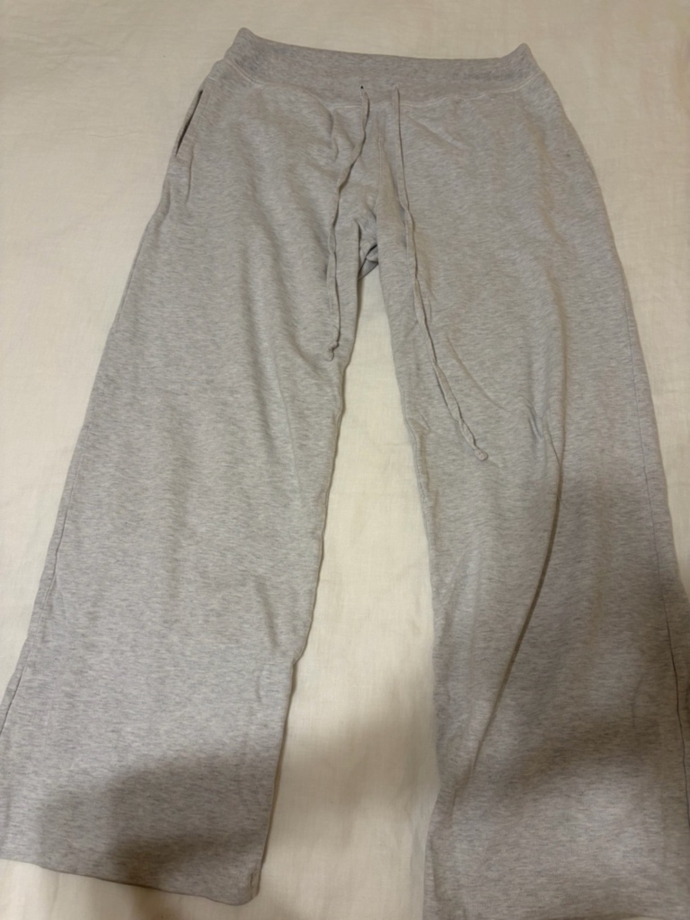 Light Gray Wide-Leg Sweatpants